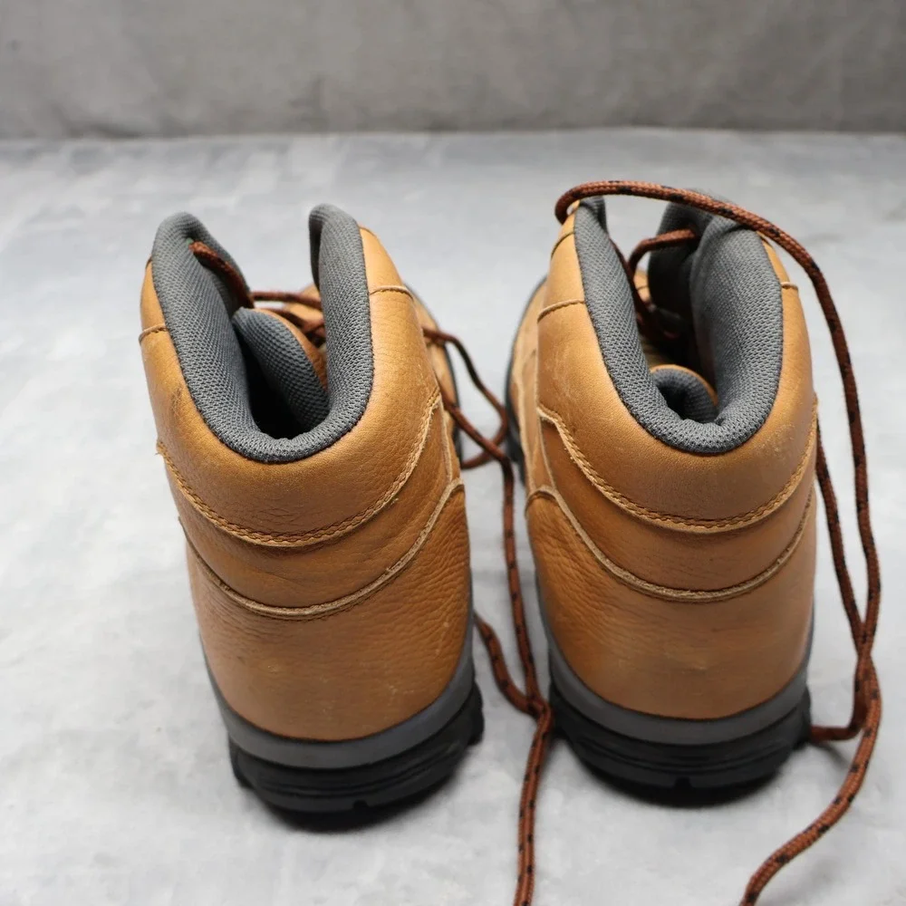 Hytest Mens 15 Wide Hiking Boots Brown Leather Rugged Steel‎ Toe Hiker Wide Work